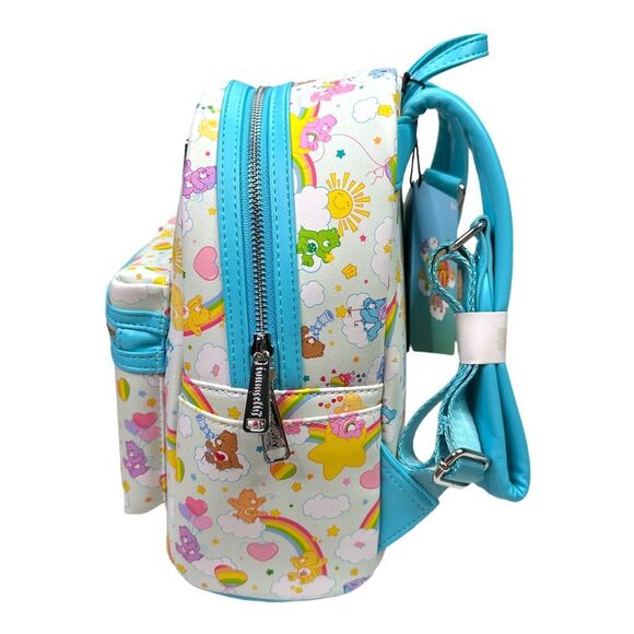 Loungefly x Care Bears 40th Anniversary Rainbow Mini Backpack 9” x 10.5” x 4.5” - Picture 2 of 9